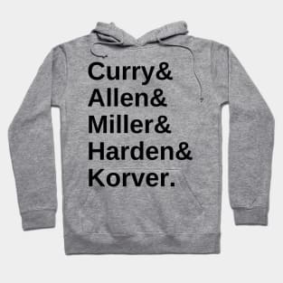 NBA 3 Point Leaders Helvetica List Hoodie